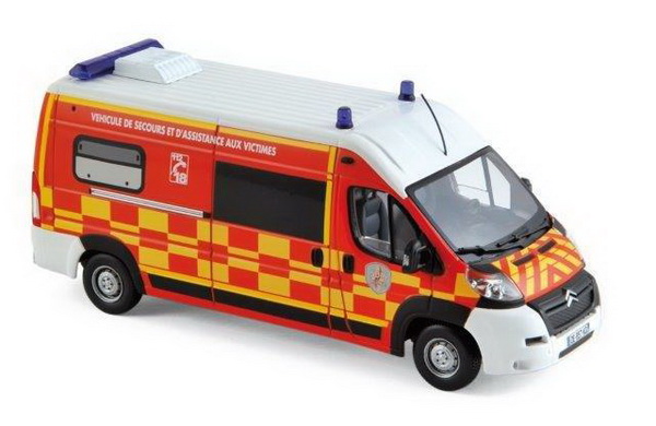 citroen jumper "pompiers-vsav" (пожарная скорая медицинская помощь) 155924 Модель 1:43