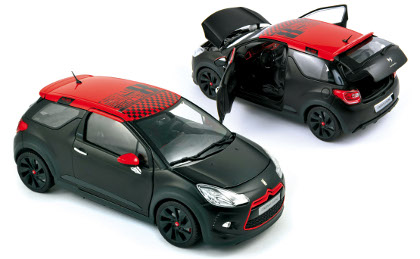 citroen ds3 racing loeb - matt black/red 181543 Модель 1:18