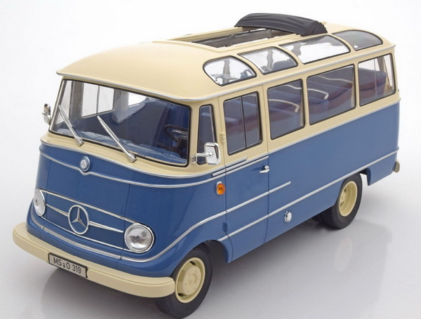 mercedes-benz o319 bus - blue/beige 183411 Модель 1:18