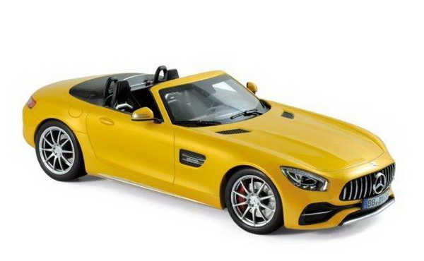 Модель 1:18 Mercedes-AMG GT C Roadster (R190) - yellow met
