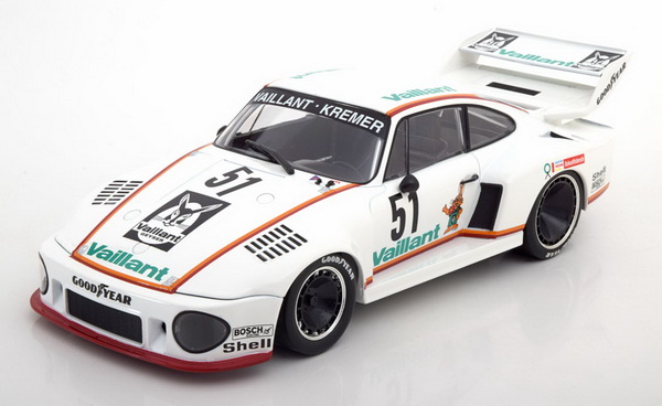 Модель 1:18 Porsche 935 №51 «Vaillant - Kremer» DRM Zolder (Bob Wollek) (L.E.1000pcs)
