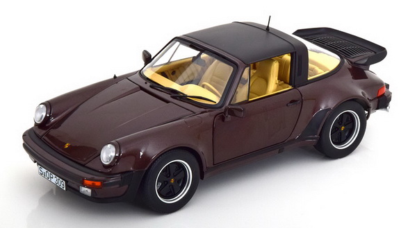 Модель 1:18 Porsche 911 Turbo 3.3 Targa 1987 - dark brown met.