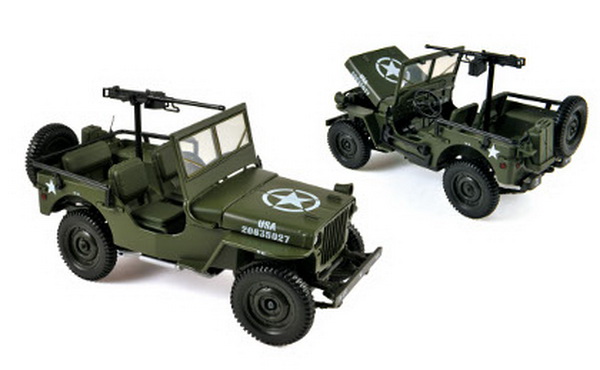 Модель 1:18 Jeep Willis 4x4 U.S.Army - military green