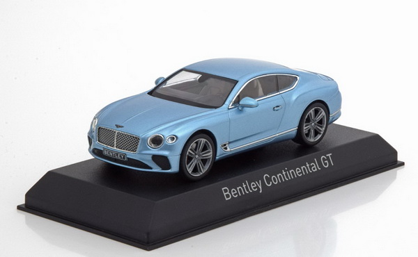 bentley new continental gt - silver blue met 270321 Модель 1:43