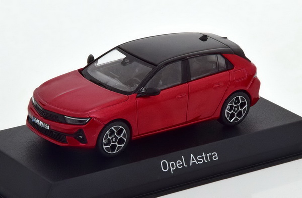 opel astra 2022 - red met./black 360062 Модель 1:43