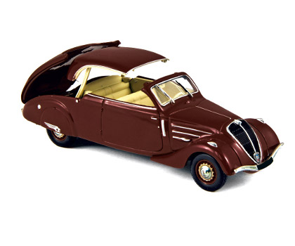 Модель 1:43 Peugeot 402 Eclipse (купе-кабриолет) 1937 Dark Red