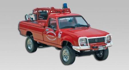 peugeot 504 pickup 4х4 «pompiers» (пожарный пикап с навесным оборудованием) 475450 Модель 1:43