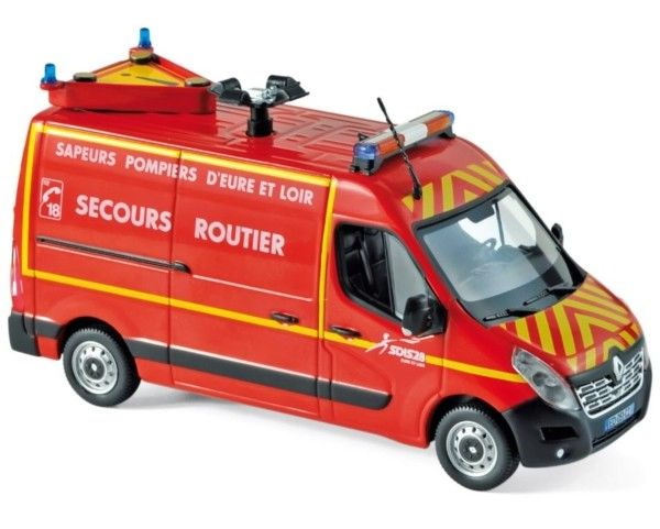 renault master iii "pompiers-secours routier" (дорожная пожарно-спасательная служба) 2014 518783 Модель 1:43