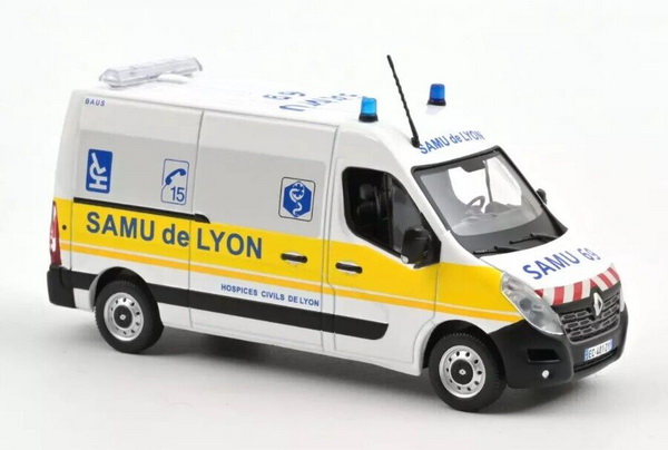 Renault Master III Ambulance SAMU 69 SAMU de Lyon/ Facelift - 2014 518790 Модель 1:43