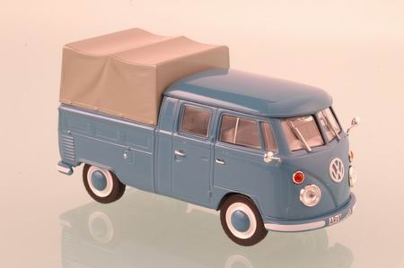 volkswagen t1 doka (double cabine) / blue 840207 Модель 1:43
