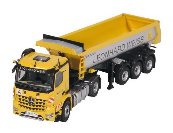 mercedes-benz arocs 4x2 with meiller dump trailer - leonard weiss NZG1002/01 Модель 1:50