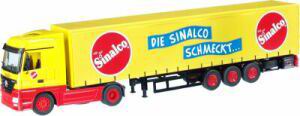Модель 1:50 Mercedes-Benz Actros Truck with Curtainside Trailer-Sinalco