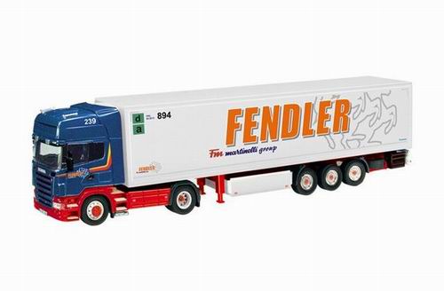 scania r refrigerated semi trailer «fendler» 7141-01 Модель 1:50
