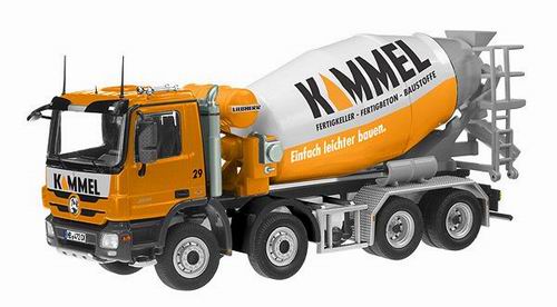 mercedes-benz actros 8x4 with truck mixer-kammel 754-17 Модель 1:50
