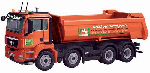 Модель 1:50 MAN TGS 8x4 with Halfpipe Dump Truck-Drinkuth