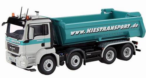 Модель 1:50 MAN TGS 8x4 with Halfpipe Dump Truck-Fleck & Schleipen