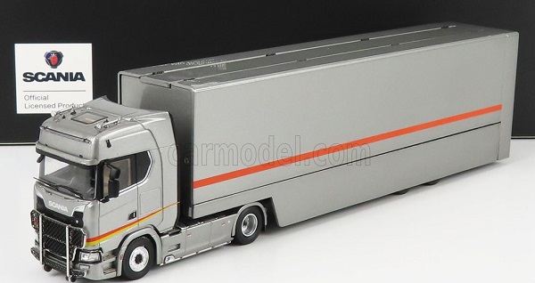 Scania S730 V8 Truck Car Transporter - grey met LX10650055 Модель 1:64