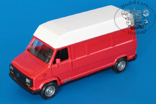 fiat ducato kastenwagen - red/white NZG310 Модель 1:50