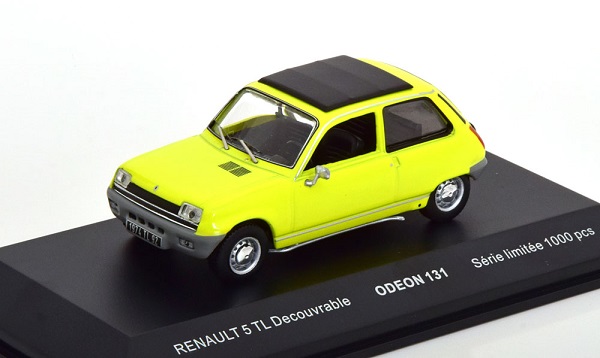 Renault 5 TL Decouvrable yellow/black (L.E.1000pcs) ODEON131 Модель 1:43