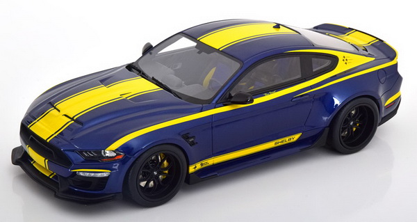 Модель 1:18 Shelby Mustang Super Snake - 2021 - Dark Blue/Metallic Yellow