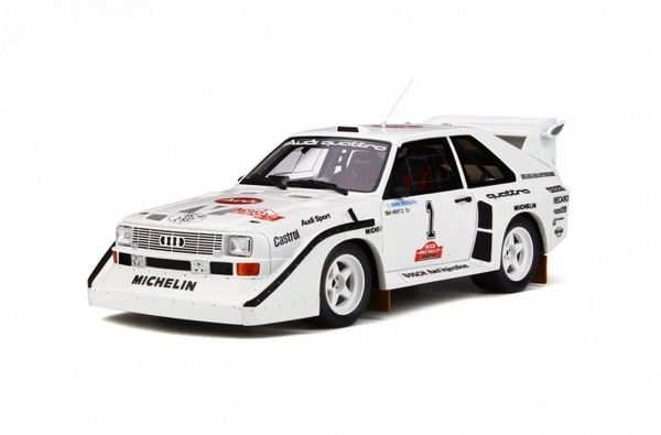 audi sport quattro e2, no.1, olympus rallye, 1985, h.mikkola/a.hertz OT757 Модель 1:18