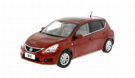 Модель 1:18 Nissan Tiida Versa Hatchback (5-door) - red