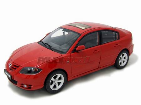 mazda 3 sedan - red M3s-r Модель 1:18