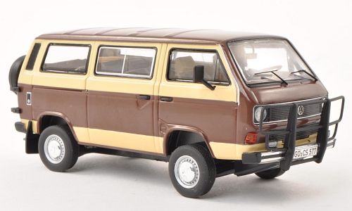 volkswagen t3b caravelle syncro 4х4 - dark brown/beige 13060 Модель 1:43