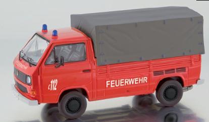 volkswagen transporter t3b plane «feuerwehr» (l.e.500pcs) 13102 Модель 1:43