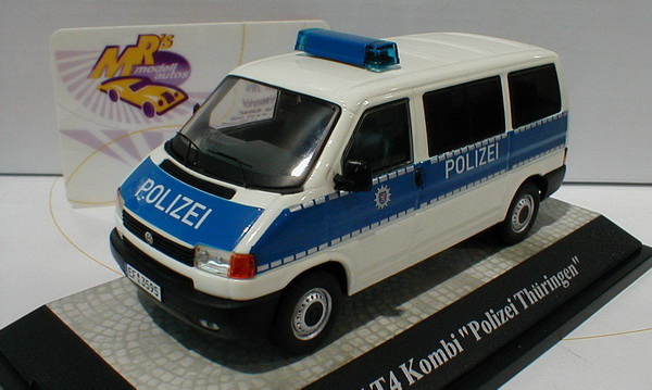 volkswagen t4 bus «polizei thueringen» (l.e.500pcs) 13257 Модель 1:43