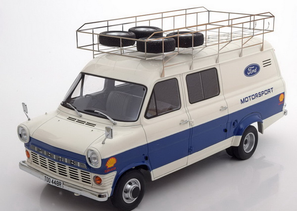ford transit mk i техничка «ford motor sport» - white/blue 30061 Модель 1:18