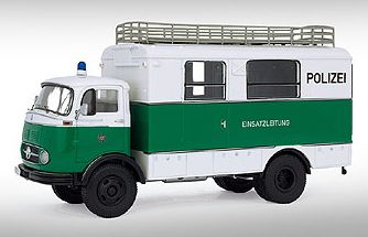 mercedes-benz lp 911 «polizei» - white/green фургон с окнами 12103 Модель 1:43