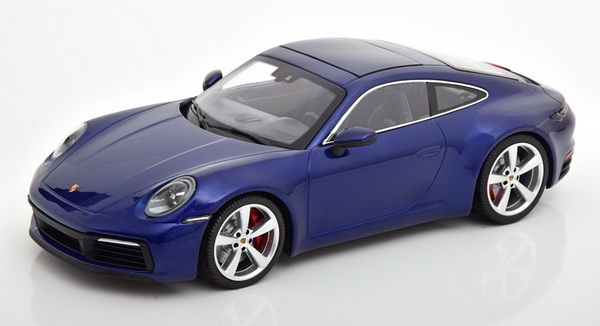 Модель 1:18 Porsche 911 (992) Carrera 4S Coupe - blue (L.E.354pcs for Modelissimo)