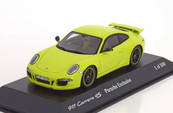 porsche 911 (991) carrera 4s porsche exclusive 2015 - light green MAP02021115 Модель 1:43