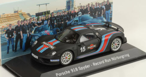 Модель 1:43 Porsche 918 Spyder №15 «Martini» Record Nurburgring - black