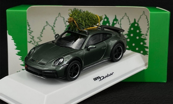 Модель 1:43 Porsche 911 Dakar Type 992 - 2022 - with Christmas Tree / Oak Green