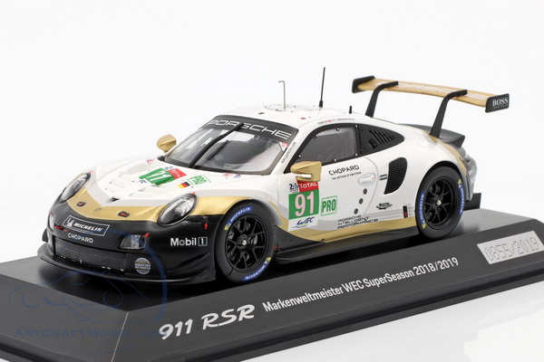 Porsche 911 (992) RSR №91 Markenweltmeister, WEC SuperSeason 24h Le Mans (G.Bruni - R.Lietz - F.Makowiecki) (L.E.2019pcs)