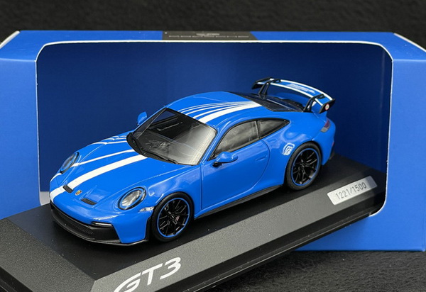 Модель 1:43 Porsche 911 GT3 Type 992 - 2021 - Franciacorta Porsche Experience Center - Shark Blue / White