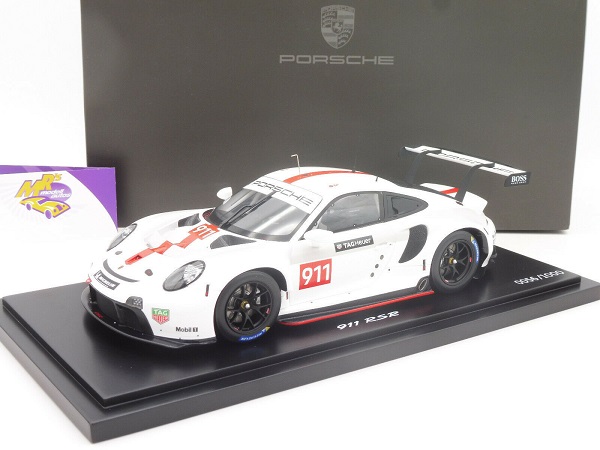 Модель 1:18 Porsche 911 991-2 COUPE RSR TEAM Porsche MOTORSPORT №911 WEC PRESS - CON VETRINA - WITH SHOWCASE