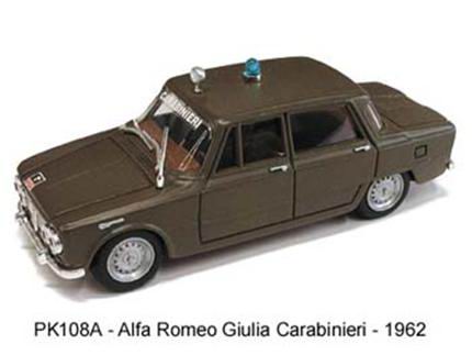 Модель 1:43 Alfa Romeo Giulia Berlina «Carabinieri» - green mil