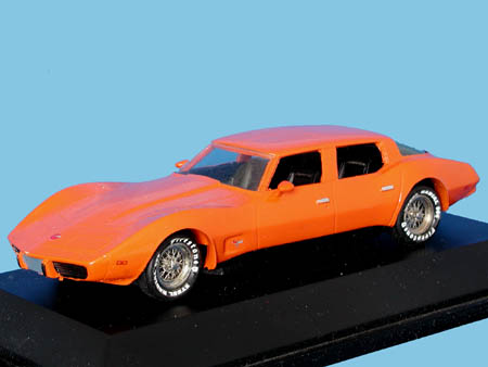 chevrolet corevette (4-door) - orange PM131 Модель 1:43
