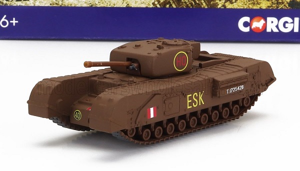 tank churchill mkiii (1941) - cm. 8.0, military brown CS90637 Модель 1:87