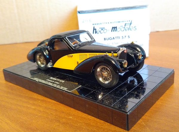 Модель 1:43 Bugatti T57 Ch.№ 57441 - black/yellow (L.E.76 of 100pcs)