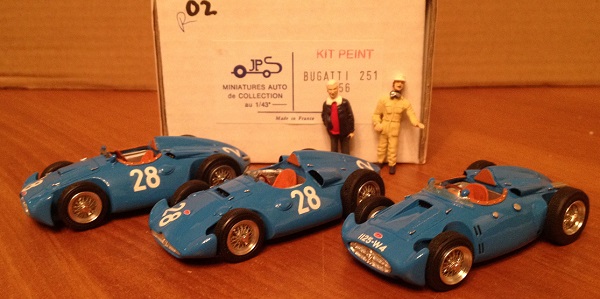 Bugatti 251 набор из 3-х моделей (c фигурками)