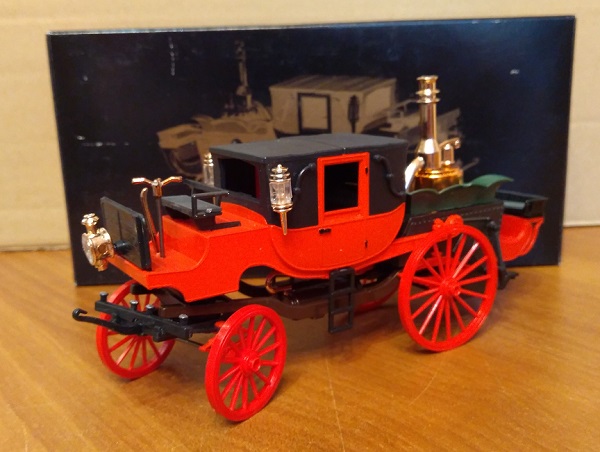Модель 1:43 Carro a Vapore di Bordino 1854 X5 Car steam - red/black