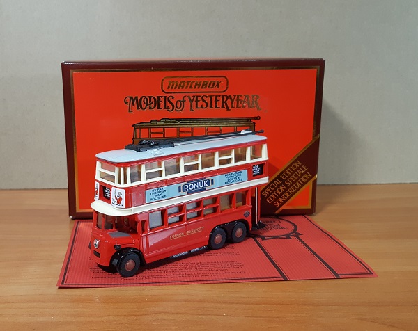 aec trolleybus «diddler» matchbox models of yesteryear Y10 Модель 1:76