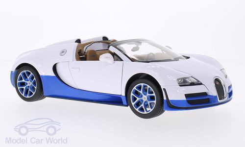 Модель 1:18 Bugatti Veyron 16.4 Gran Sport Vitesse - white/blue