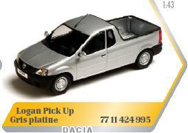 dacia/renault logan pickup - gris platine 7711424995 Модель 1:43