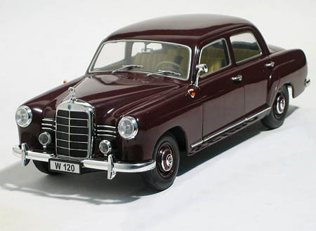 Модель 1:18 Mercedes-Benz 180 «Ponton» - dark red