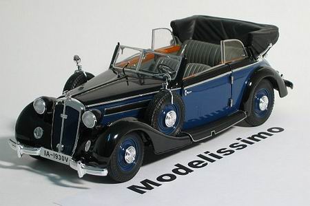 Модель 1:18 Horch 930V Cabrio - black/blue
